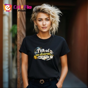 Tricou Tva-Ul Nu Doare Contabilitate Amuzant Cifre, din bumbac 100%, tricou negru Dama | Barbat - Img 4