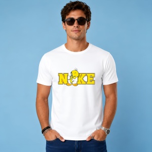 Tricou Tweety Logo Galben Desen Animat Vesel, din bumbac 100% Copii | Dama | Barbat - Img 2