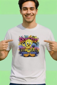 Tricou Tweety Rooster – Microfon și soare, look fresh Copii | Dama | Barbat Barbat - Img 3