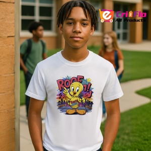 Tricou Tweety urban cu skateboard si hanorac galben Copii | Dama | Barbat Barbat - Img 8