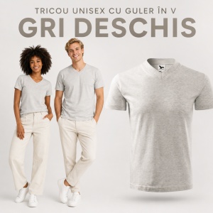 Tricou Unisex Damă și Bărbat Malfini 102, Guler în V, 100% Bumbac, 160 g/m², XS–3XL - Img 15