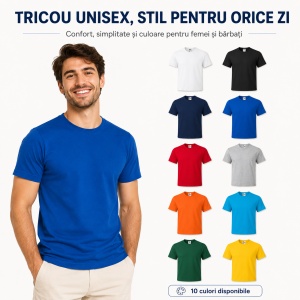 Tricou unisex damă și bărbat Malfini Element 145, 100% bumbac, 180 g/mp, XS–4XL - Img 9