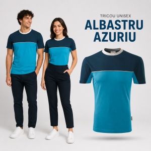 Tricou Unisex Damă și Bărbat Rimeck 109 Colormix, Bicolor, 100% Bumbac, 200 g/m², S–4XL - Img 11