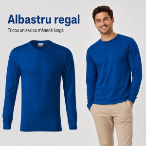 Tricou Unisex Damă și Bărbat Rimeck, Mânecă Lungă cu Manșete, 100% Bumbac, 160 g/m², S–3XL - Img 13