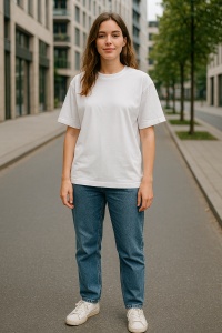 Tricou unisex oversize damă Malfini Stage 812, model larg și lejer, 100% bumbac - Img 21
