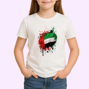 Tricou United Arab Emirates Steag Splash Art, Copii | Dama | Barbat - Img 3