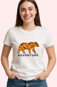 Tricou Urs Maro Adventure Geometric, Copii | Dama | Barbat - Img 4
