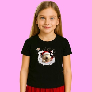 Tricou Ursulet Dragut In Gaura De Perete Craciun, din bumbac 100% Copii | Dama | Barbat