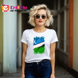 Tricou Uzbekistan Steag Splash Art, Copii | Dama | Barbat - Img 12