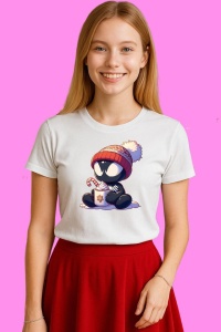 Tricou Venom Christmas Candy, din bumbac 100%, tricou alb, Copii | Dama | Barbat - Img 3