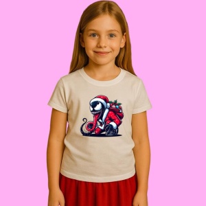 Tricou Venom Christmas Costum Rosu, din bumbac 100%, tricou alb, Copii | Dama | Barbat - Img 2