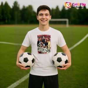 Tricou Virgil Van Dijk Cash Money The Best - Copii | Dama | Barbat - Img 3
