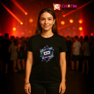 Tricou Welcome To The 90s Caseta Neon, Copii | Dama | Barbat, culoare negru - Img 10
