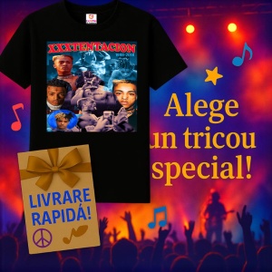 Tricou xxxtentacion albastru colaj, muzica Hip-Hop / Trap, Dama | Barbat | Copii, Culoare Negru - Img 11