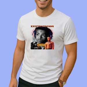 Tricou xxxtentacion black gold, muzica Hip-Hop / Trap, Dama | Barbat | Copii - Img 2