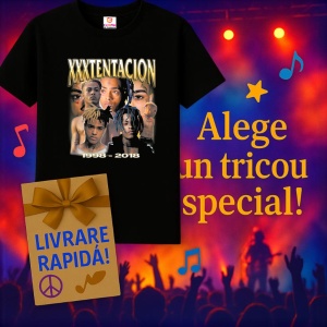 Tricou xxxtentacion colaj memorial, muzica Alternative / Electropop / Rap Rock, Dama | Barbat | Copii, Culoare Negru - Img 7
