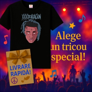 Tricou xxxtentacion desen digital, muzica Hip-Hop / Alternative Rap, Dama | Barbat | Copii, Culoare Negru - Img 15