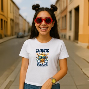 Tricou Zambeste Fii Fericit - Smiles Happiness - Copii | Dama | Barbat - Img 2