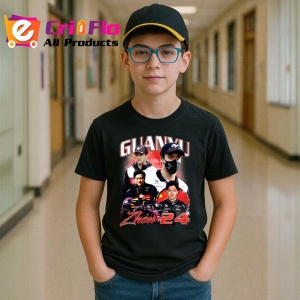 Tricou Zhou Guanyu Poster Colaj Portret Costum Negru Alb Formula 1, Copii | Dama | Barbat - Img 5