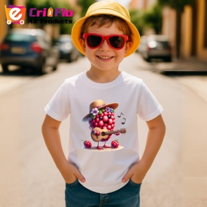 Tricou Zmeura amuzanta de vara cantaret, Fructe, Copii | Dama - Img 3