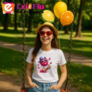 Tricou Zmeura amuzanta de vara skateboard, Fructe, Copii | Dama - Img 9