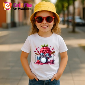 Tricou Zmeura amuzanta de vara tobosar, Fructe, Copii | Dama - Img 4
