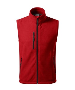 Vesta calduroasa fleece unisex de culoare rosu