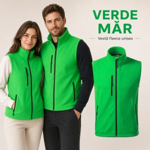 Vestă Polar Fleece tip Jachetă Călduroasă Unisex cu Buzunar în Față – Malfini Exit 525 - Img 19