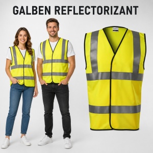 Vestă Reflectorizantă Unisex Bărbat Damă Profesională de Lucru și Semnalizare – HV Bright 9V3 - Img 13