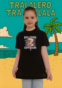 Ballerina Capuucina Inimi Roz ** Tricou Tralalero Tralala Copii | Dama | Barbat - Img 4