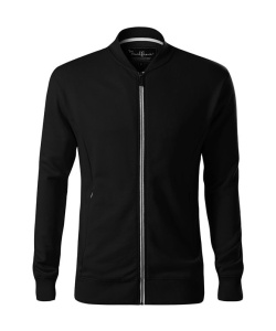 Bluza casual cu fermoar si buzunare ascunse pentru barbati de culoare negru