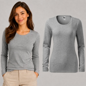Bluză Damă Slim cu Mânecă Lungă, Bumbac 95% – 15 Nuanțe, XS–3XL - Img 22