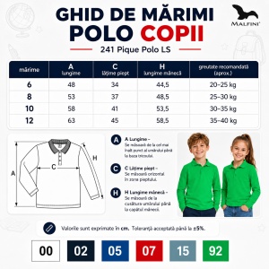 Bluză Polo Copii Simplă pentru Uniforma Școlară - Img 4