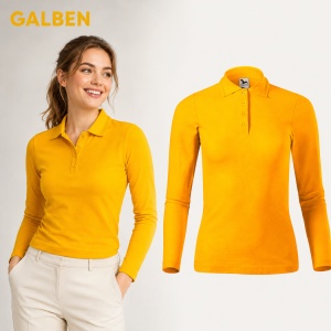 Bluză Polo Damă cu Mânecă Lungă Malfini, Croială Cambrată, Guler Polo Raiat, 4 Nasturi, 10 Culori, Mărimi XS–2XL - Img 16