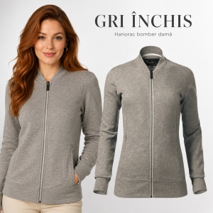 Bluza Premium Damă Tip Bomber cu Fermoar Malfini 454 – 320 g/m² - Img 13
