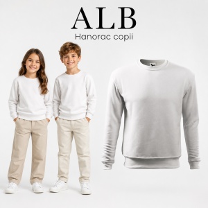 Bluză tip hanorac pentru copii, fără glugă, fete și băieți, 300 g/m² - Img 11