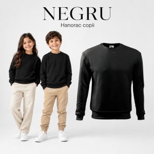 Bluză tip hanorac pentru copii, fără glugă, fete și băieți, 300 g/m² - Img 21
