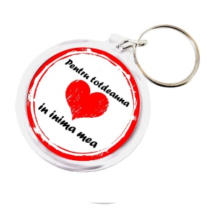 Breloc personalizat Pentru totdeauna in inima mea - Img 2