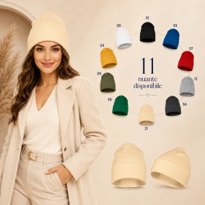 Căciulă Damă tip Beanie, Călduroasă, Tricotată și Modernă – Beanie 315 - Img 9