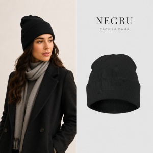 Căciulă Damă tip Beanie, Călduroasă, Tricotată și Modernă – Beanie 315 - Img 19