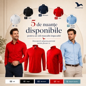 Cămașă bărbați cu mânecă lungă Malfini 209 Style LS, 100% bumbac, croială regular fit, guler clasic și buzunar la piept - Img 9