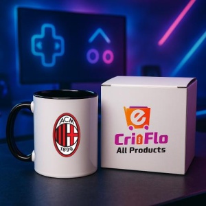 Cana AC Milan Italia , cu logoul stema echipei, Cadoul Perfect - Img 34