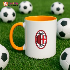 Cana AC Milan Italia , cu logoul stema echipei, Cadoul Perfect - Img 43