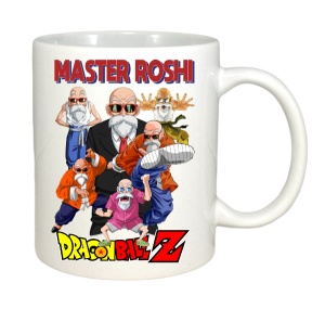Cana alba pentru copii personalizata personajul Master Roshi Dragon Ball Z - cadou - Img 3