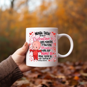 Cana alba personalizata cu textul Draga Tata !