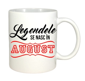 Cana alba personalizata cu textul Legendele se nasc in - Img 5