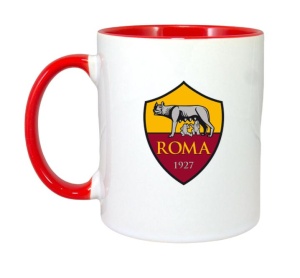 Cana AS Roma Italia , cu logoul stema echipei, Cadoul Perfect - Img 8