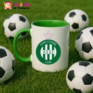 Cana AS Saint-etienne Franta , cu logoul stema echipei, Cadoul Perfect - Img 23