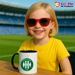 Cana AS Saint-etienne Franta , cu logoul stema echipei, Cadoul Perfect - Img 38
