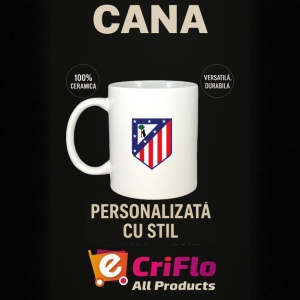 Cana Atletico Madrid Spania , cu logoul stema echipei, Cadoul Perfect - Img 15